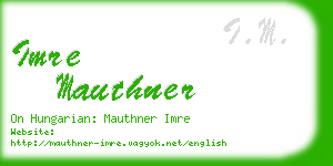 imre mauthner business card